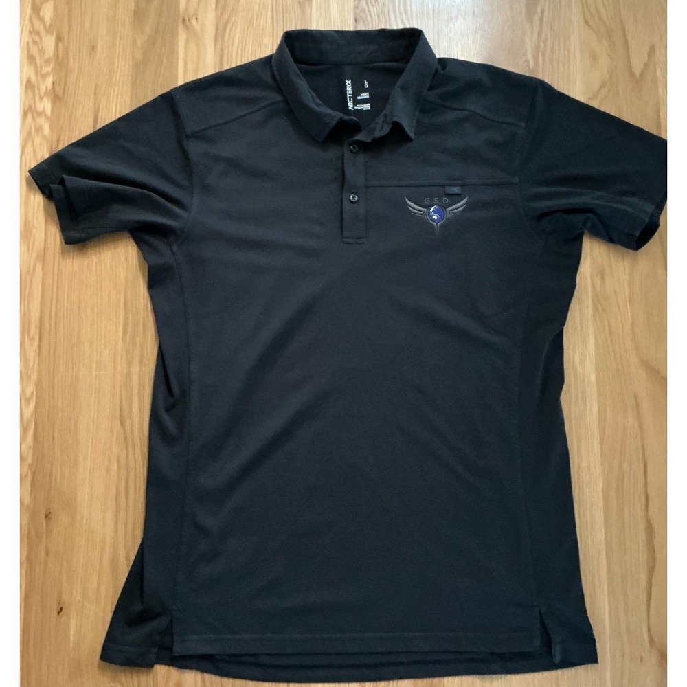 Arc'teryx‎ Captive SS Polo Men's Large Black Stretch Cotton Logo